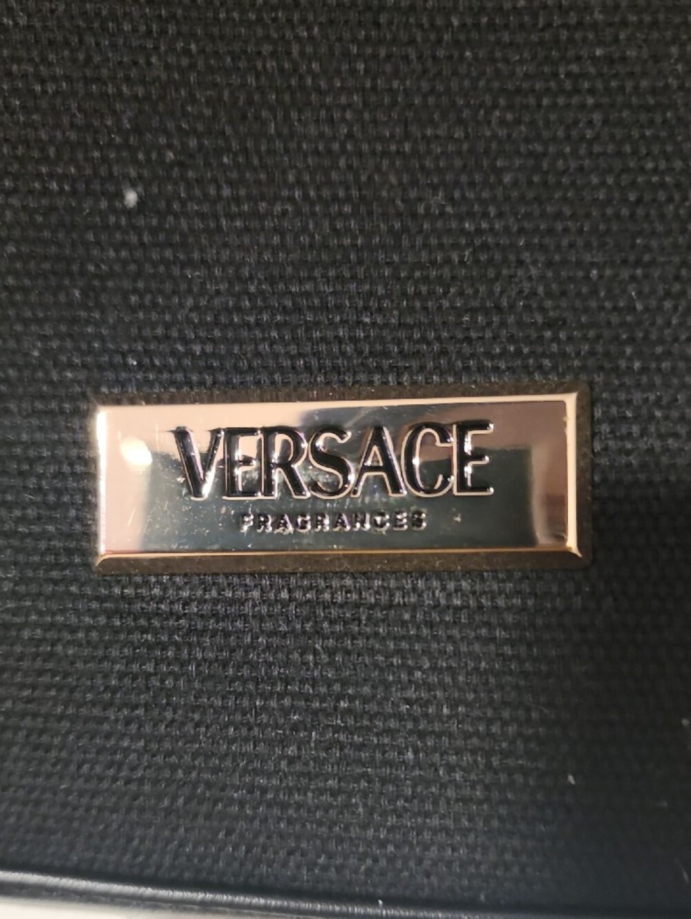 Versace Black Shoulder Bag with Gold Greek Key Trim - Picture 2 of 8